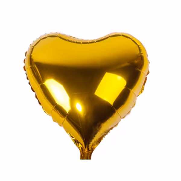 بادکنک فویلی قلب طلایی