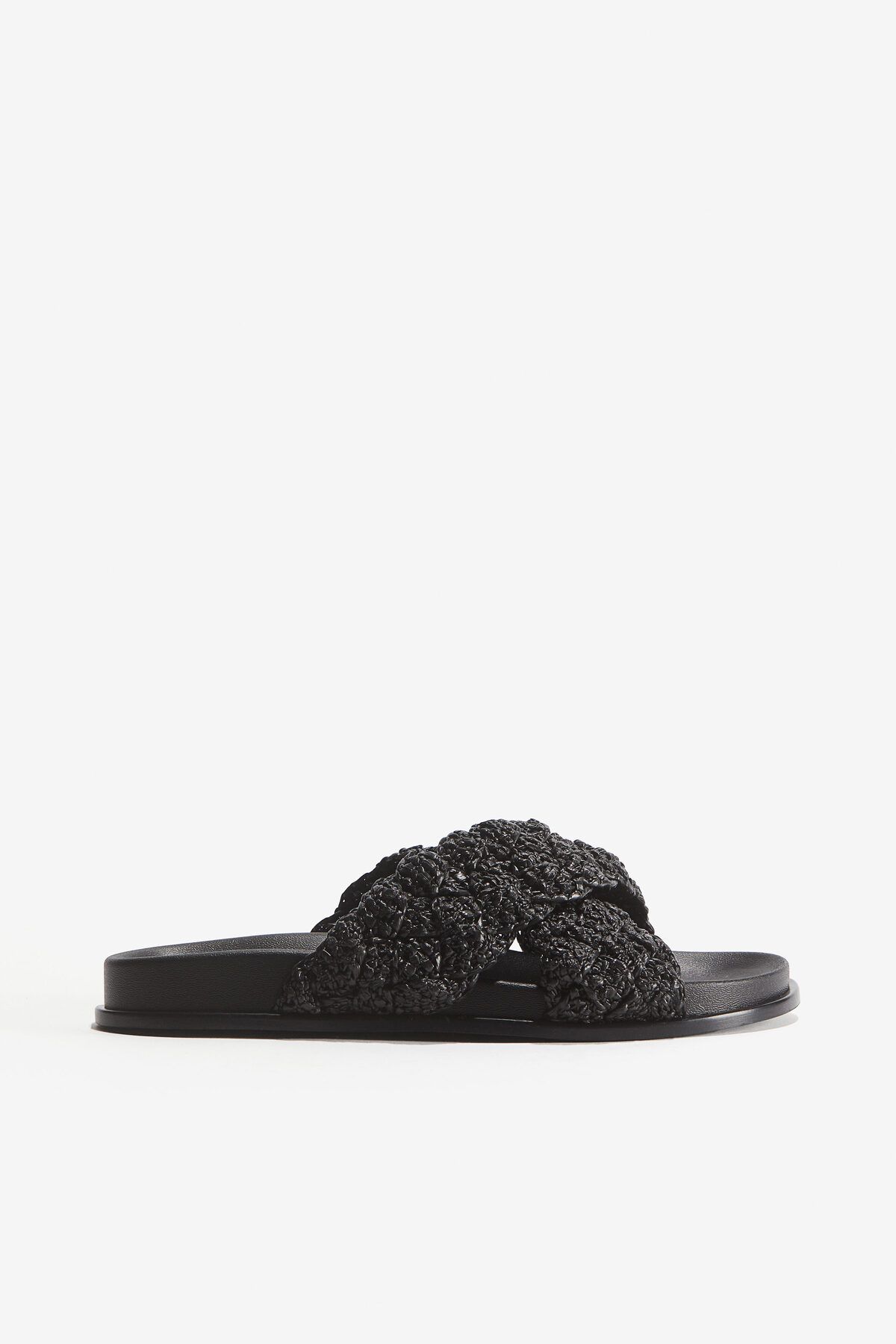 صندل مشکی زنانه سیاه بافتنی H M اورجینال H&M