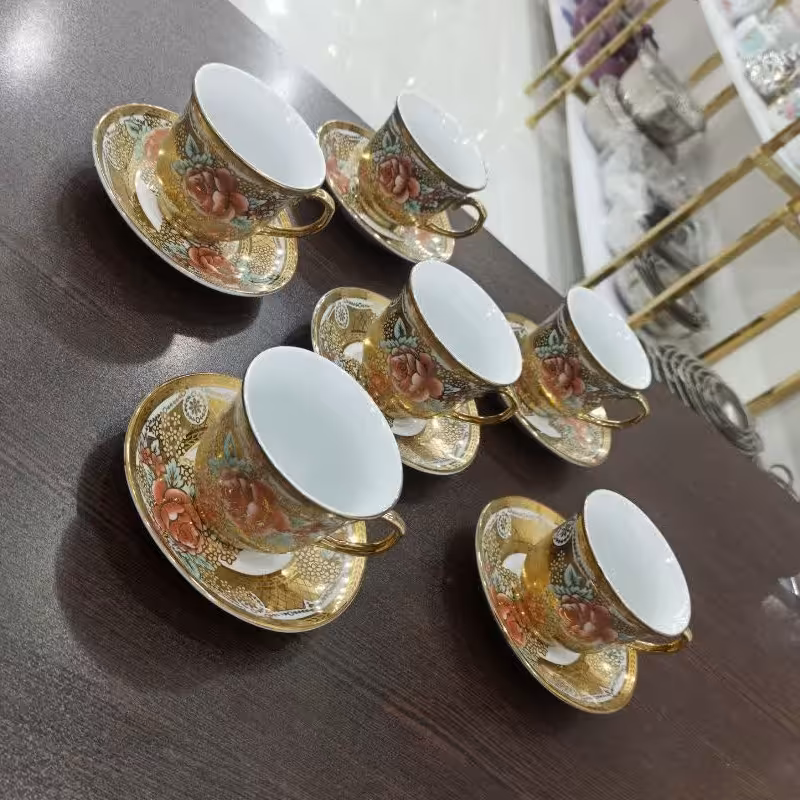 سرویس چای خوری 12 پارچه -کیفیت فوق العاده ، رنگ شیک و زیبا 