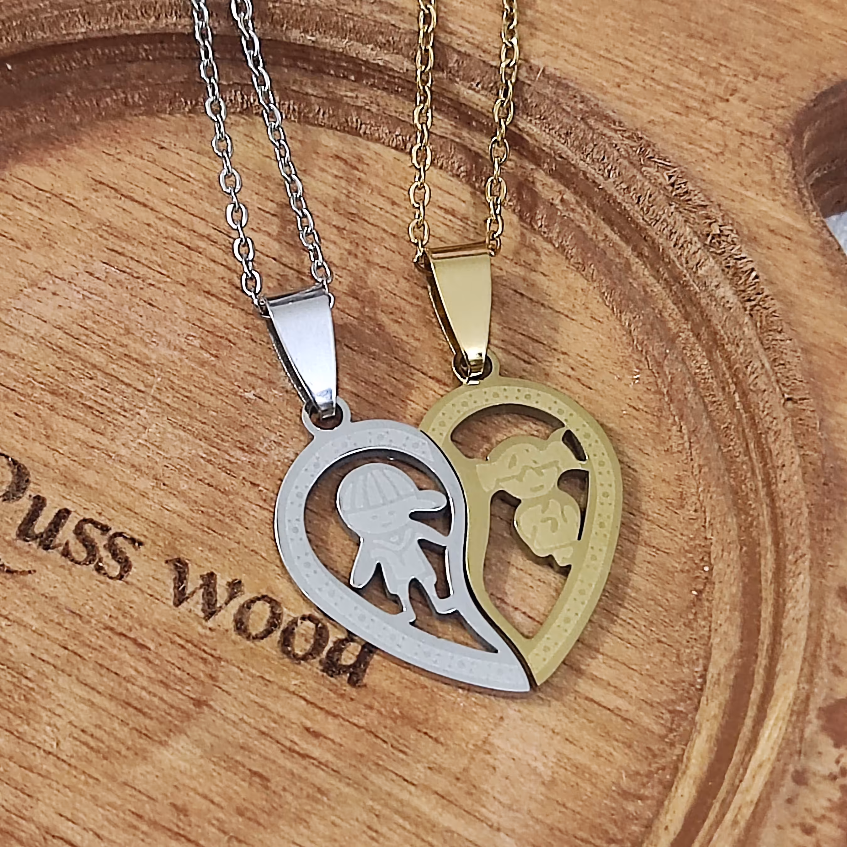 گردنبند ست،گردنبند دونفره،گردنبند عشق،گردنبند پازلی،گردنبند دخترپسر،گردنبند جفتی