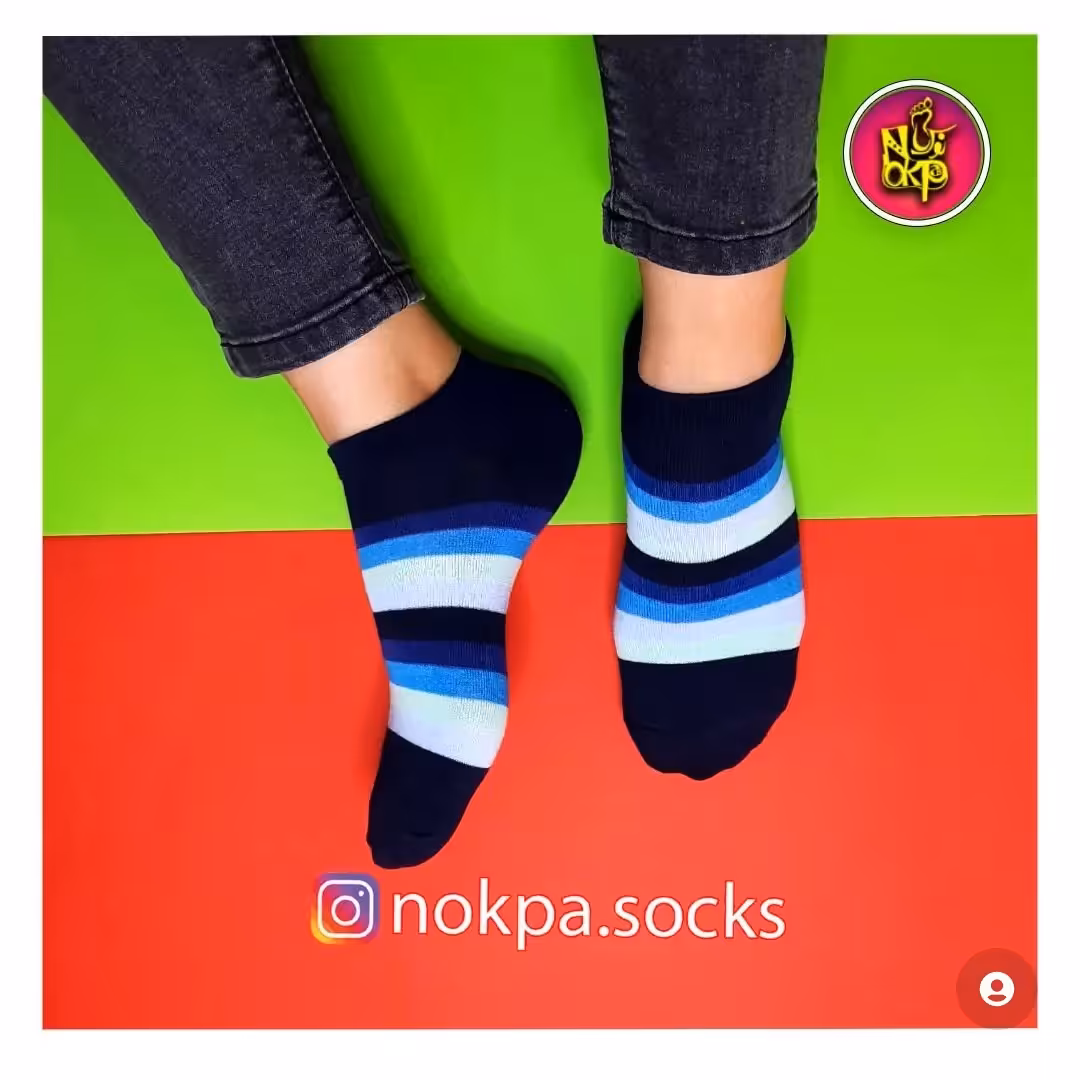 جوراب مچی رینگی آبی