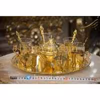 ست چای خوری ساده برنجی