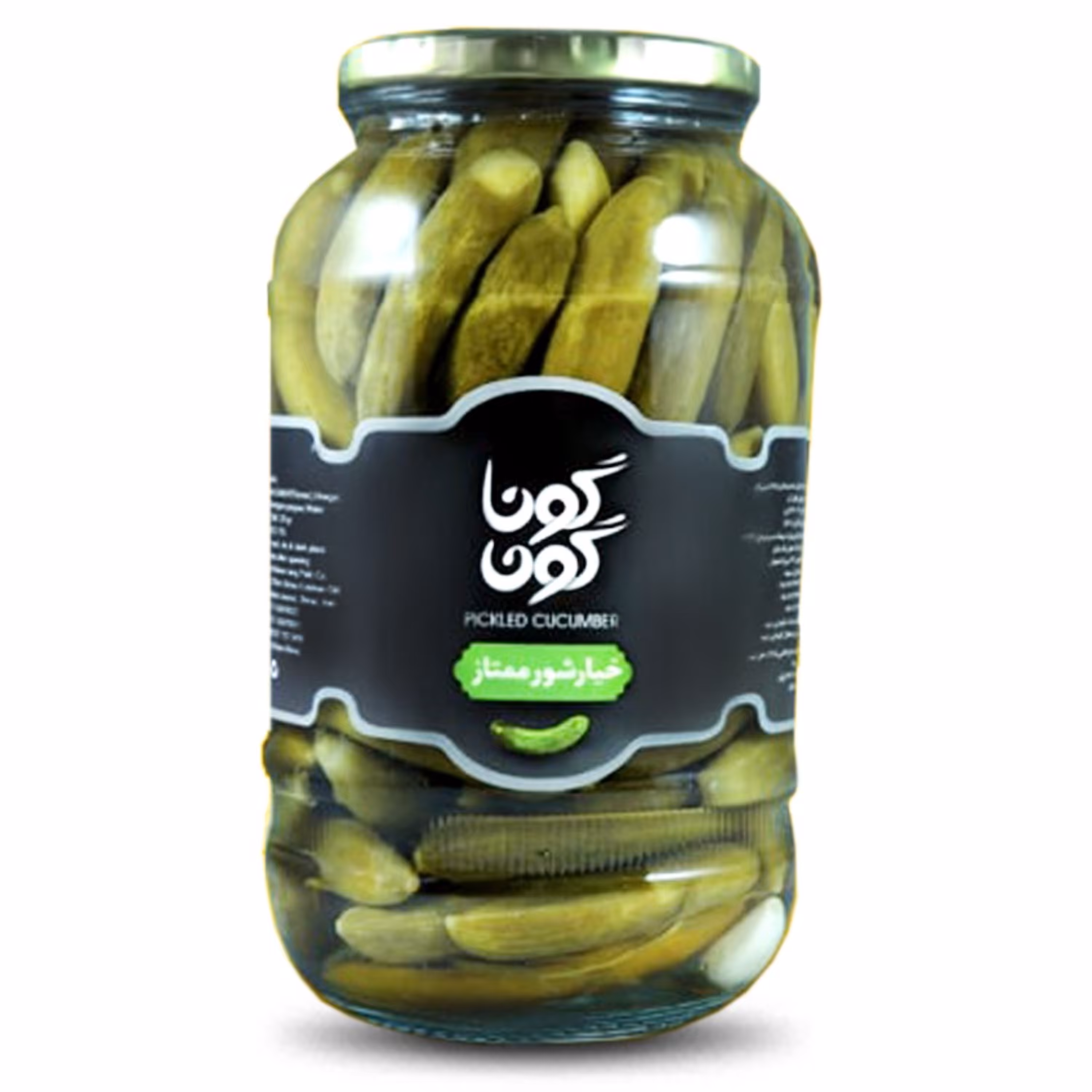 خیار شور ممتاز گوناگون شیشه ((1360)) گرمی(اولین بار در باسلام)