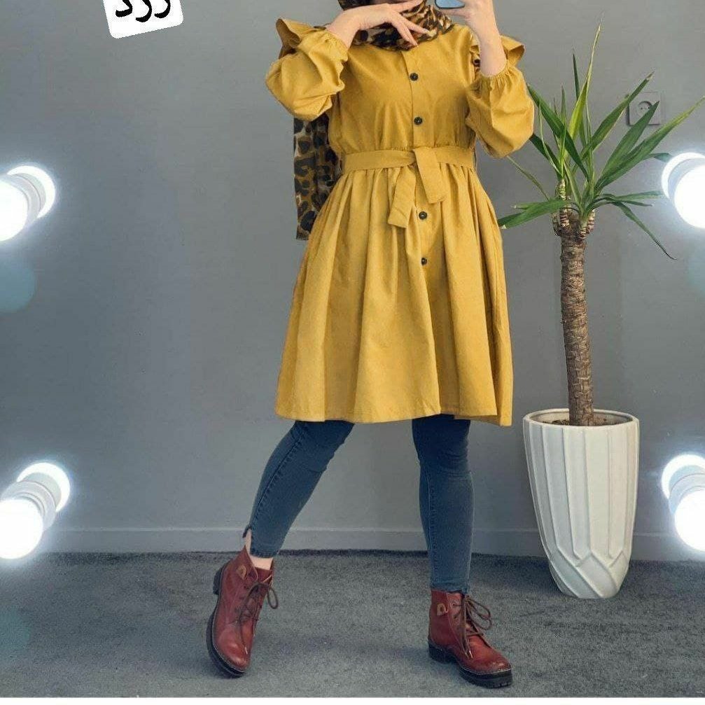 مانتو عروسکی جنس میکرو پاییزه و زمستانه .مانتو کوتاه عروسکی