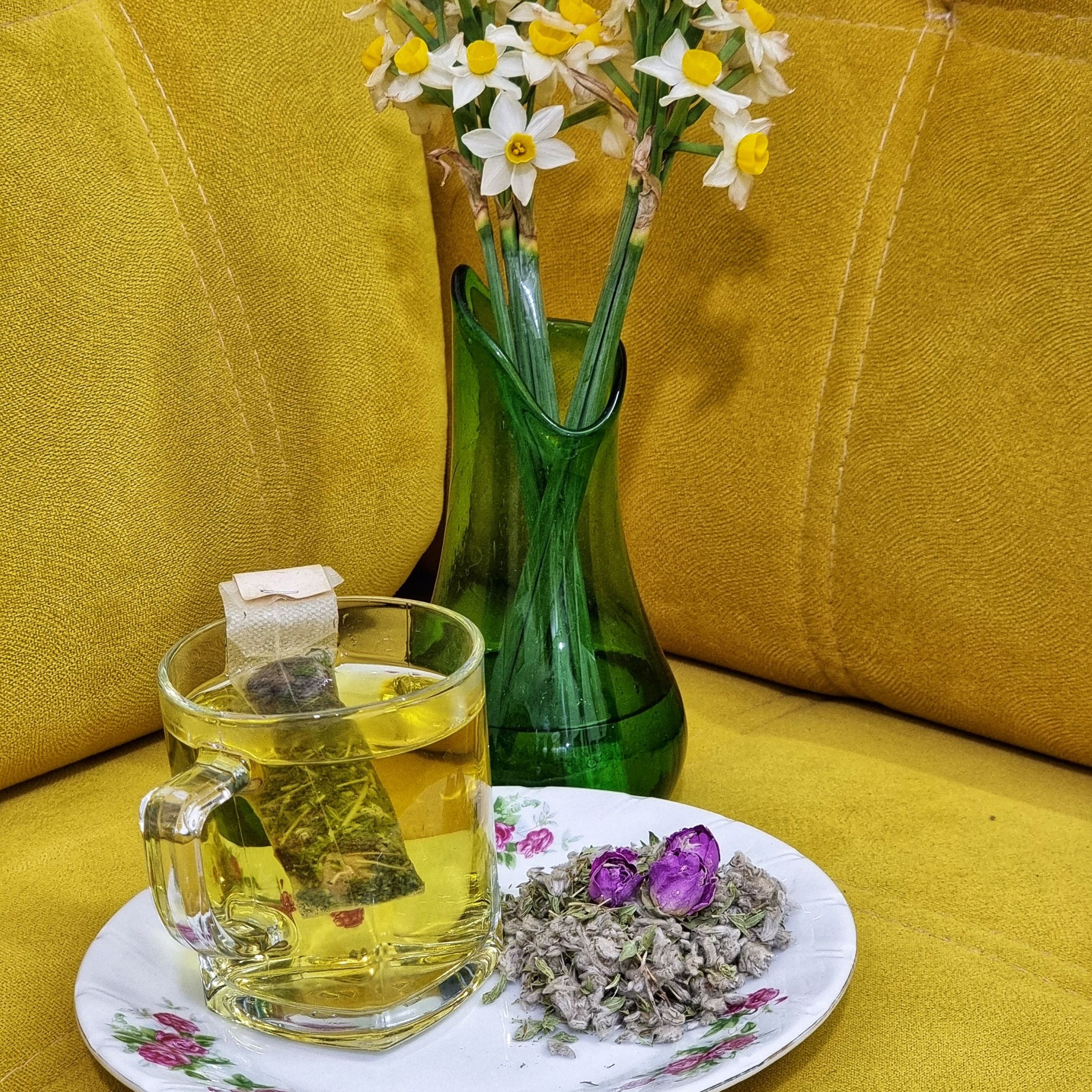 دمنوش سلامت(10 عدد تی بگ)خوشخرگوش و گلمحمدی و آویشن