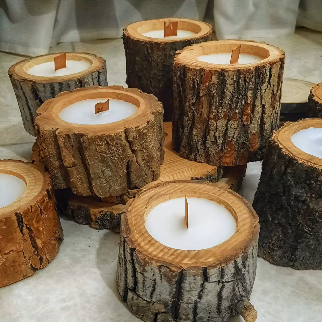 شمع کنده درخت (چوب) بزرگ