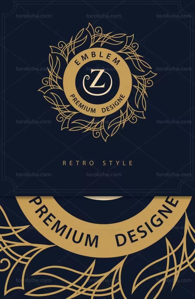 وکتور مونوگرام حرف Z | گرافیک با طعم تربچه