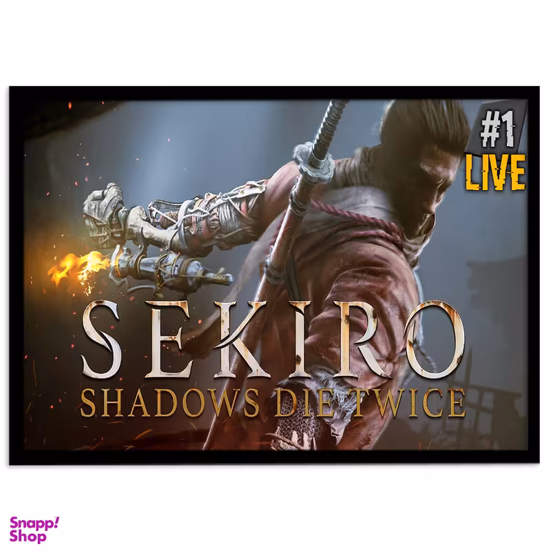 تابلو نوری بکلیت طرح بازی گیم نت Sekiro مدل چراغدار B-s1435