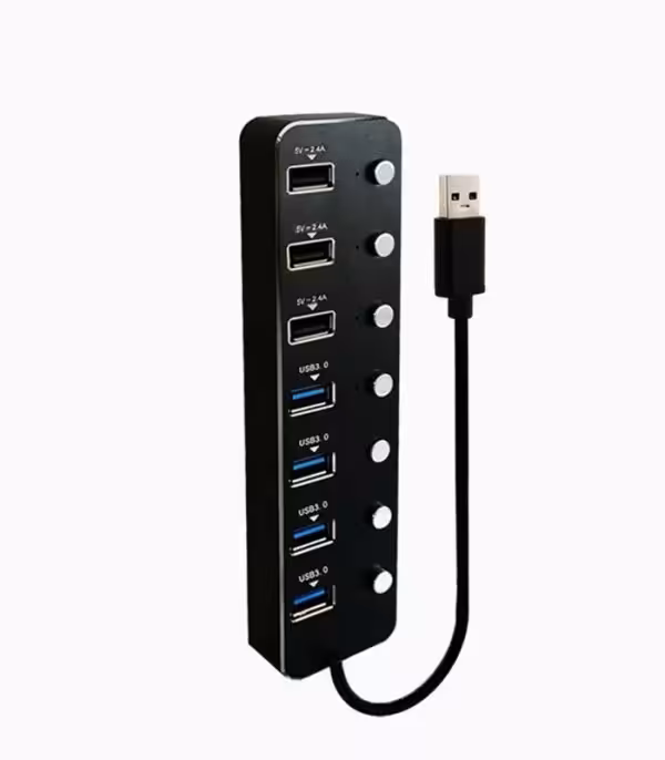هاب 7 پورت USB 3.0 کلید دار کی نت مدل K-HUAMH107