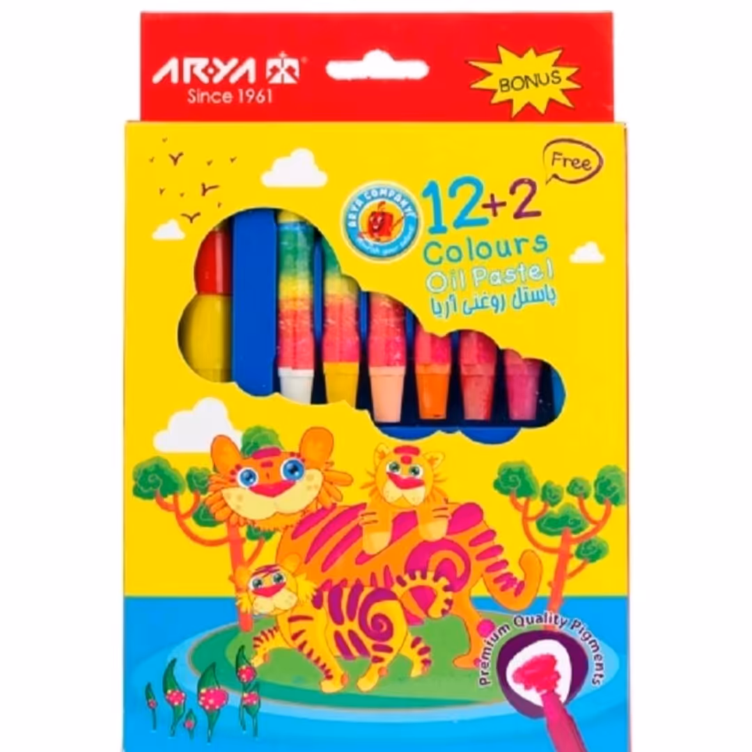 پاستل 12به علاوه 2رنگ اریا