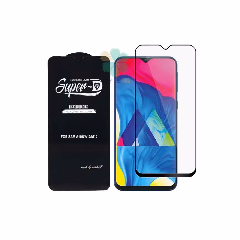 گلس گوشی سامسونگ Samsung Galaxy M10 تمام صفحه Super D