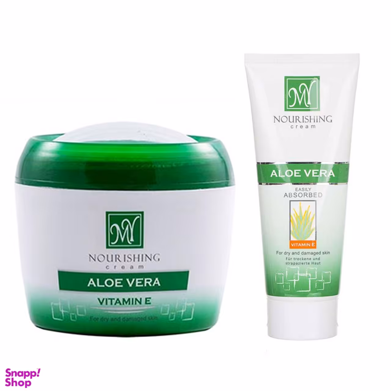 بسته دو عددی کرم مرطوب کننده مای (My) مدل آلویه ورا حجم 200 میلی‌لیتر