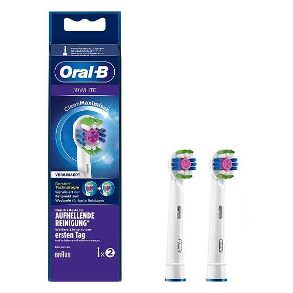 سری مسواک برقی 3D White اورال بی 2 عددی Oral-B