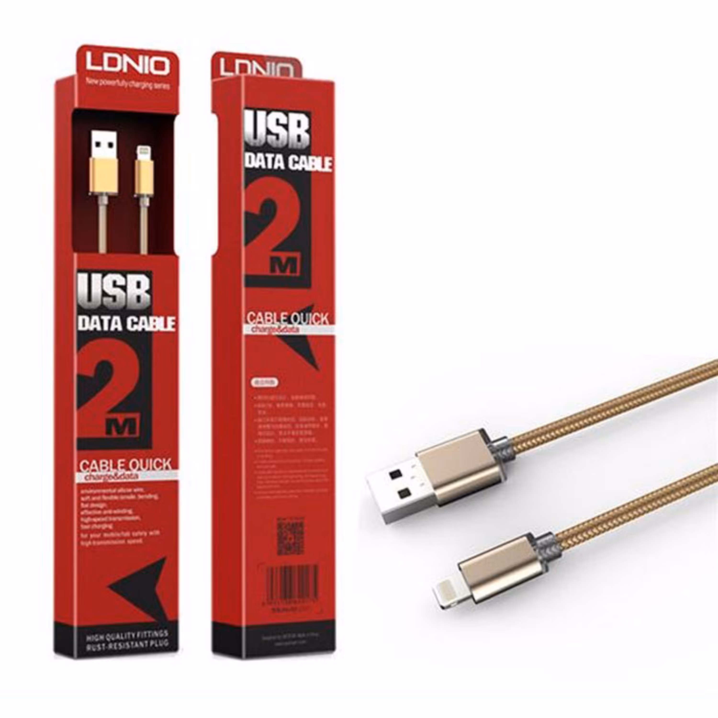 کابل شارژر 2 متری کنفی LDNIO LS17 بهترین جنس