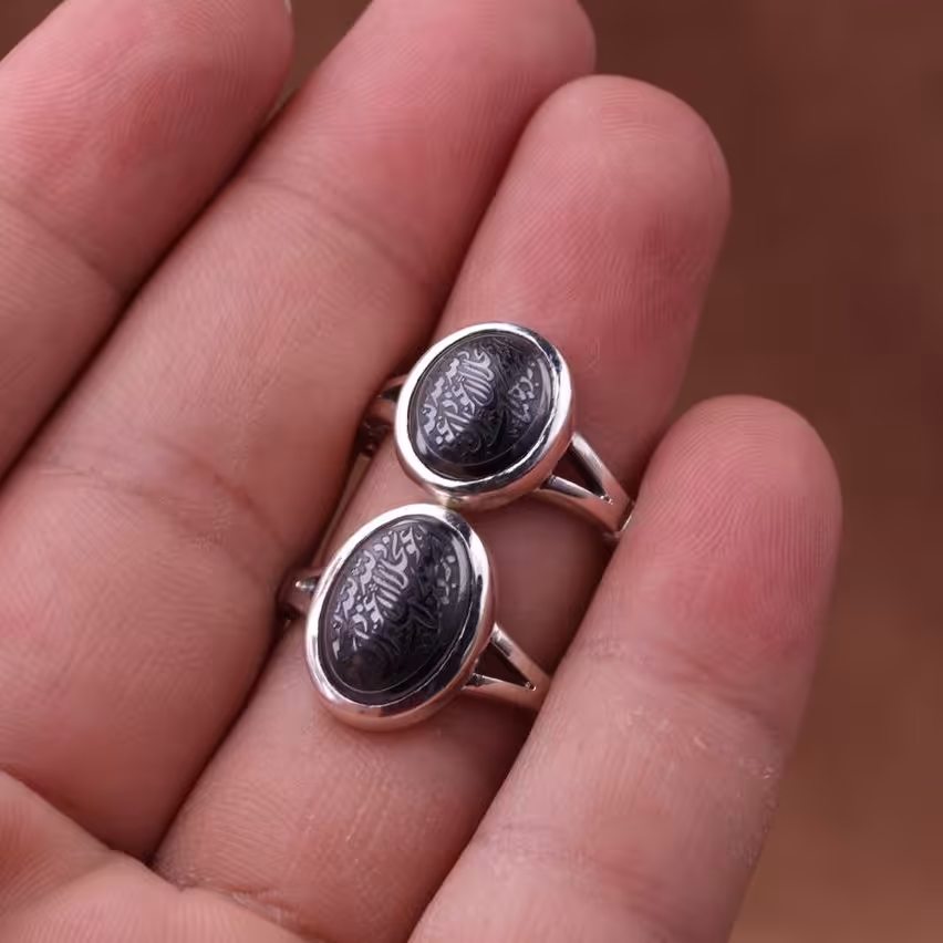 انگشتر نقره مردانه سفارشی شده فیروزه نیشابوری اصل