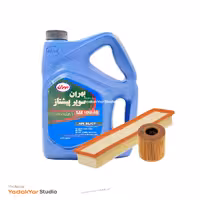 روغن موتور پژو 206 10W40 بهران سوپر پیشتاز به همراه فیلتر روغن و فیلتر هوای سرکان