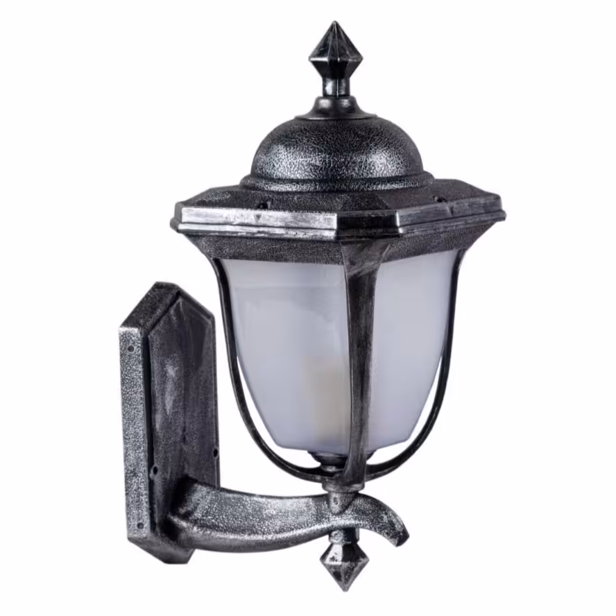 چراغ حیاطی لاله رنگ نقره ای سلطنتی جنس پلاستیک abs