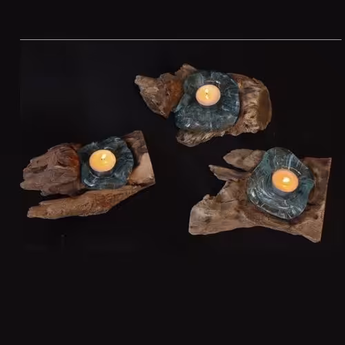 جا شمعی چوبی مناسب شمع وارمر