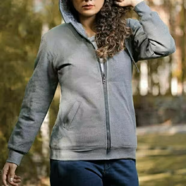 سویشرت تمام خز جیب دار 