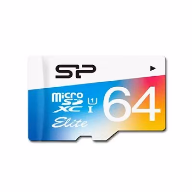 کارت حافظه microSDXC سیلیکون پاور مدل Elite کلاس 10 استاندارد UHS-I U1 سرعت 100MBps ظرفیت 64 گیگابایت