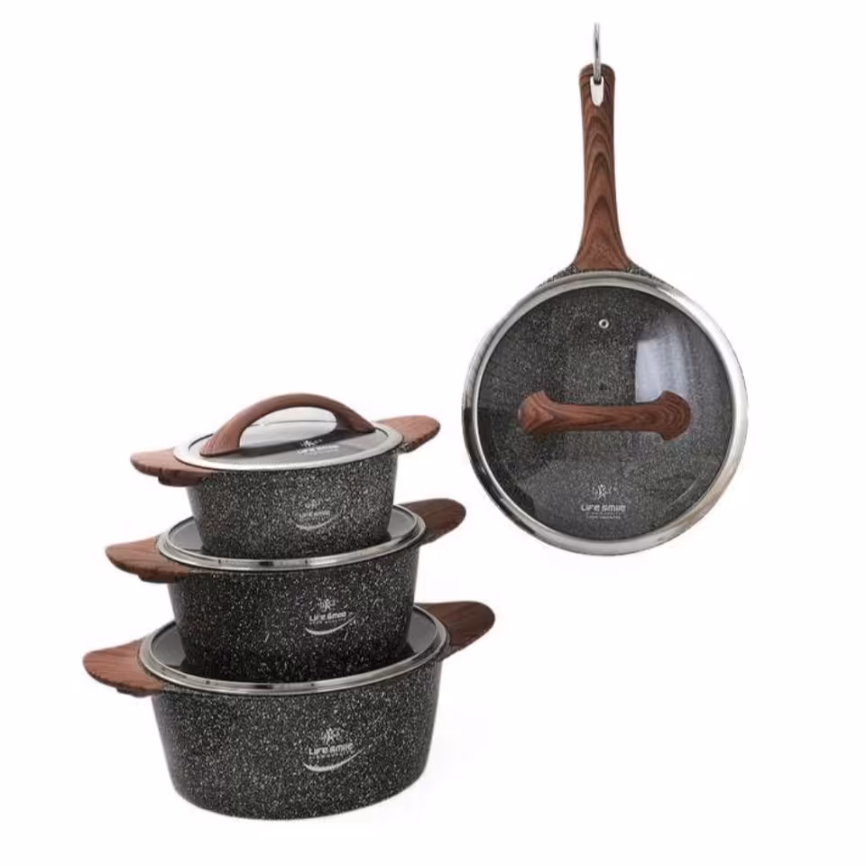 سرویس قابلمه گرانیتی 8 پارچه لایف اسمایل