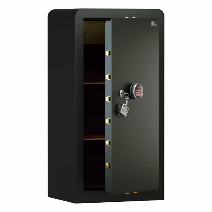 گاوصندوق اداری و خانگی نسوز و ضدسرقت 1200 سدید با قفل دیجیتال  PRO PLUS  مشکی