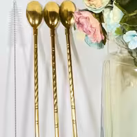 نی استیل قاشق دار 