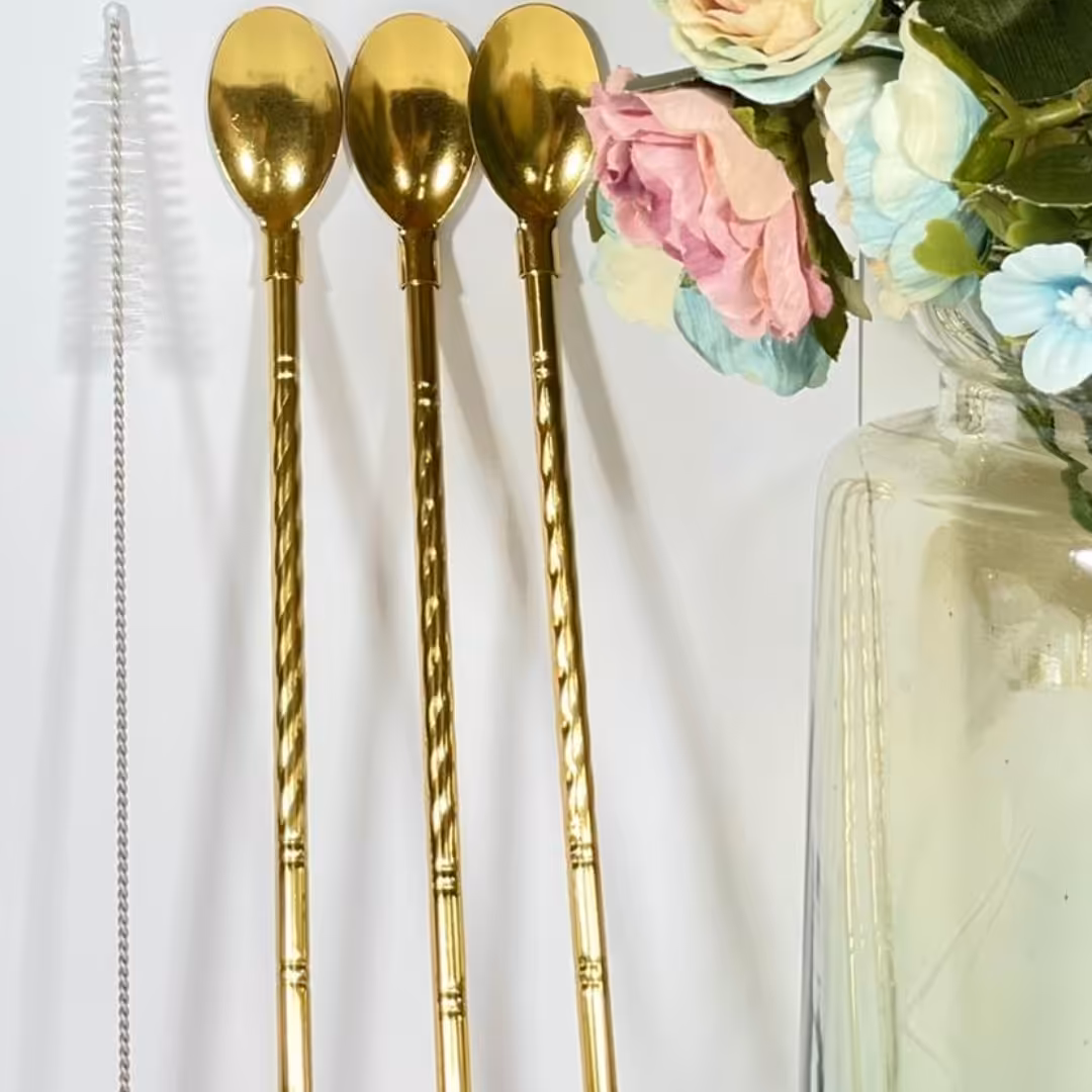 نی استیل قاشق دار 