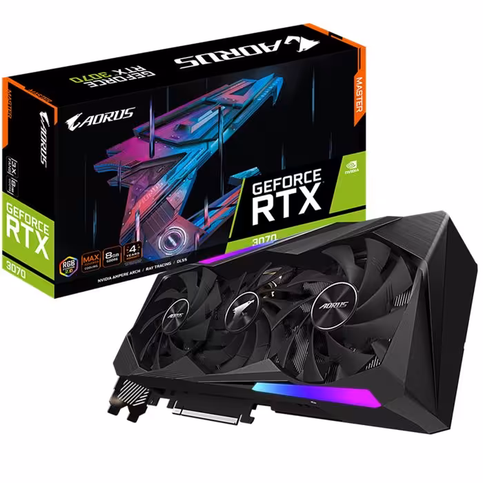 کارت گرافیک گیگابایت AORUS GeForce RTX 3070 MASTER 8G