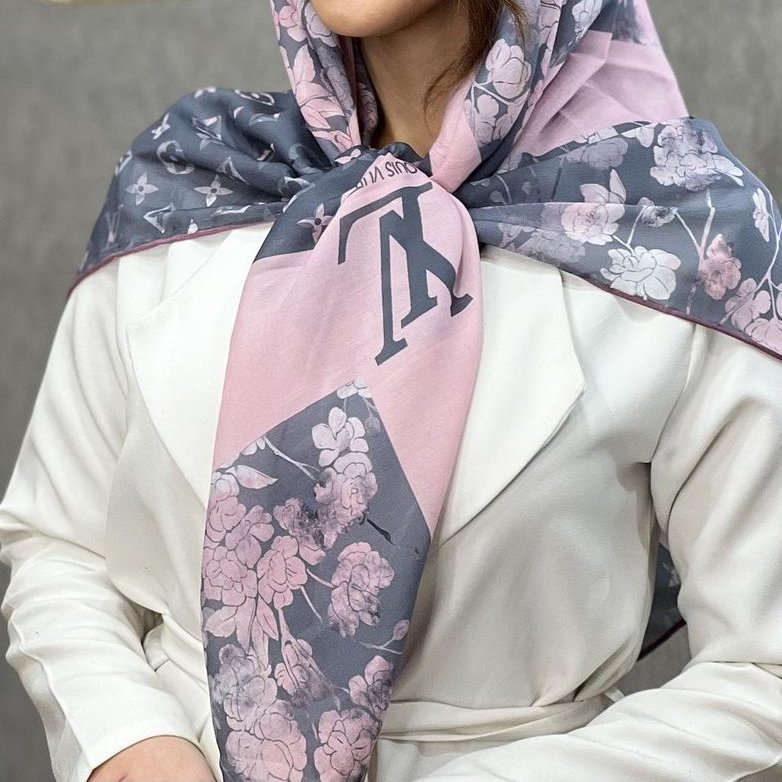 روسری سوپر نخ قواره 120 دست دوز تک طرح تک رنگ