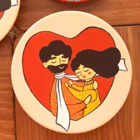 بشقاب دیوارکوب سفالی فانتزی کد 11 (پس کرایه)