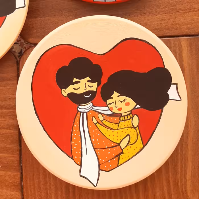 بشقاب دیوارکوب سفالی فانتزی کد 11 (پس کرایه)