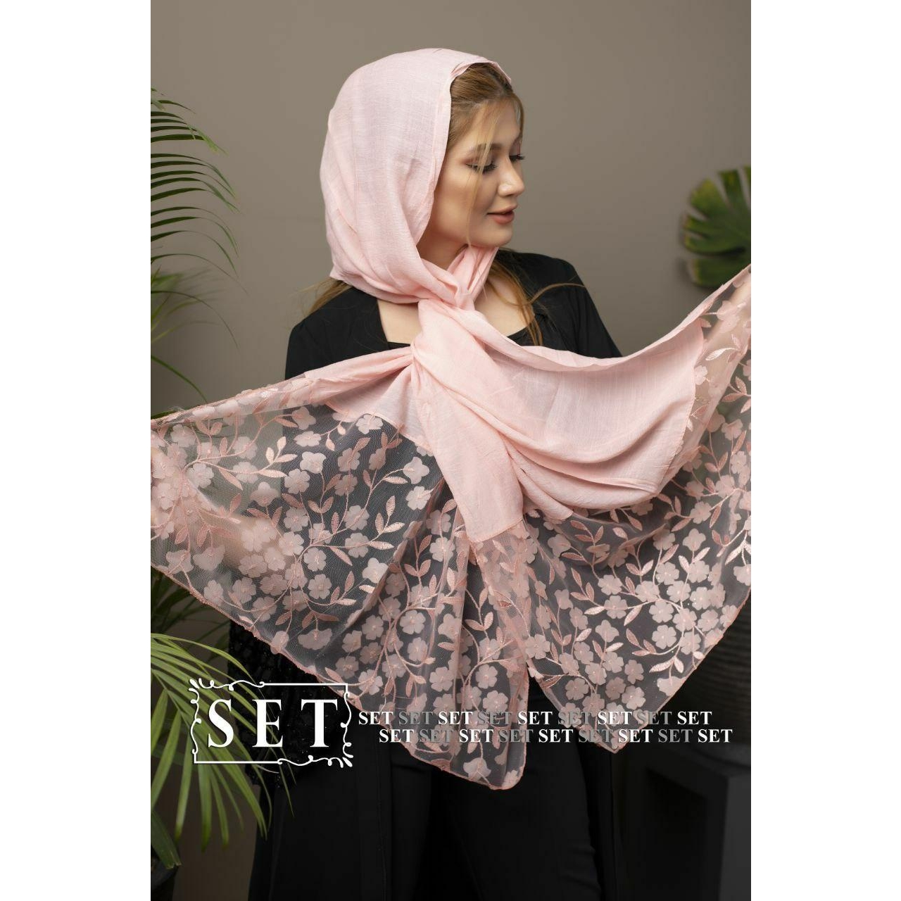 شال زنانه نخ لنین کد 2022
