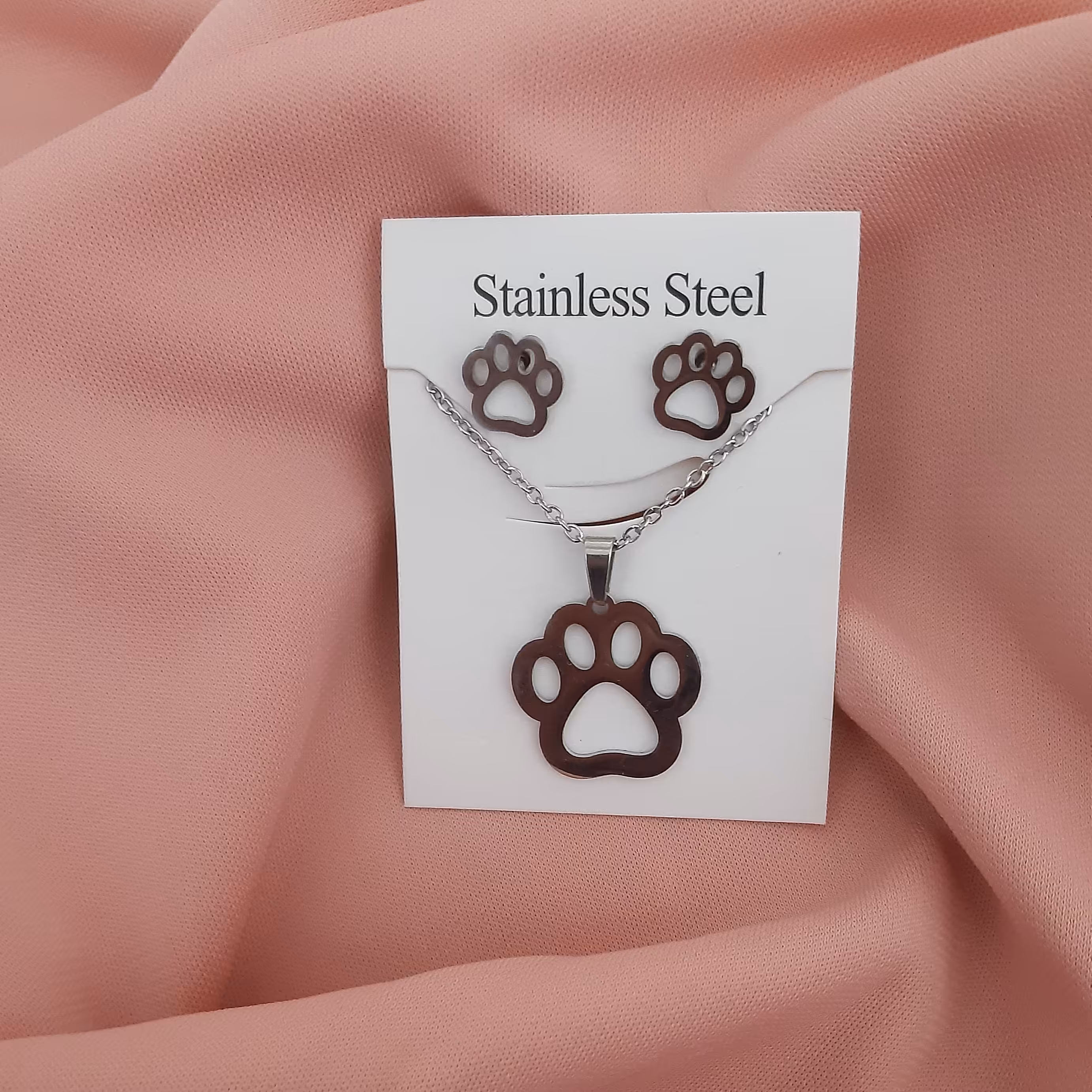 نیمست استیل نقره ای پنجه گربه (یا خرس) 