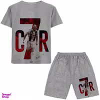 ست تیشرت و شلوارک پسرانه طرح CR7 مدل N182