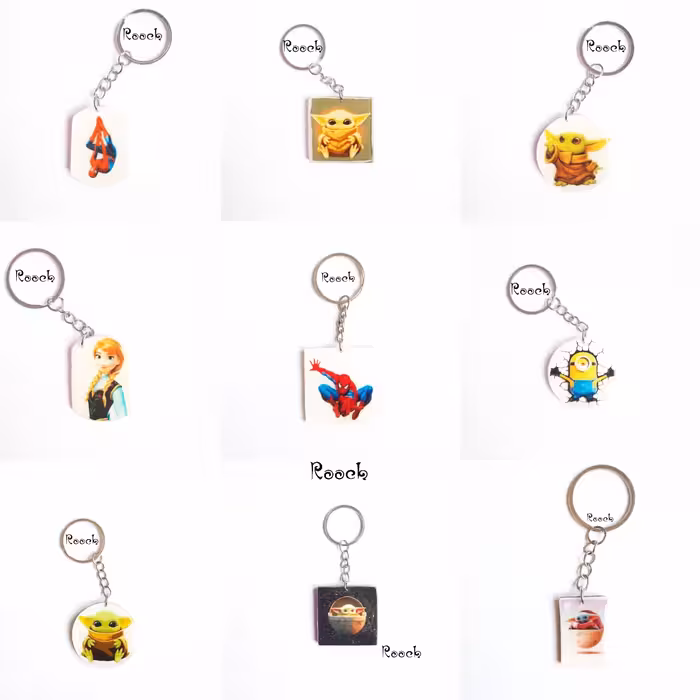 جاسوییچی های فانتزی با طرح های متنوع مرد عنکبوتی . baby yoda.  frozen. minion و bat man