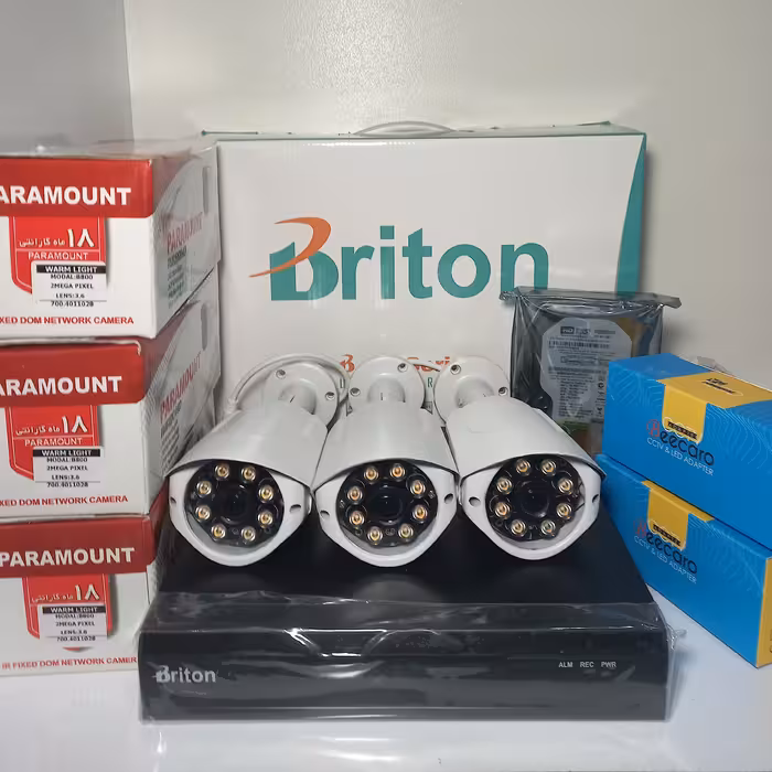 پک سه دوربین دیددرشب رنگی با دستگاه برایتون