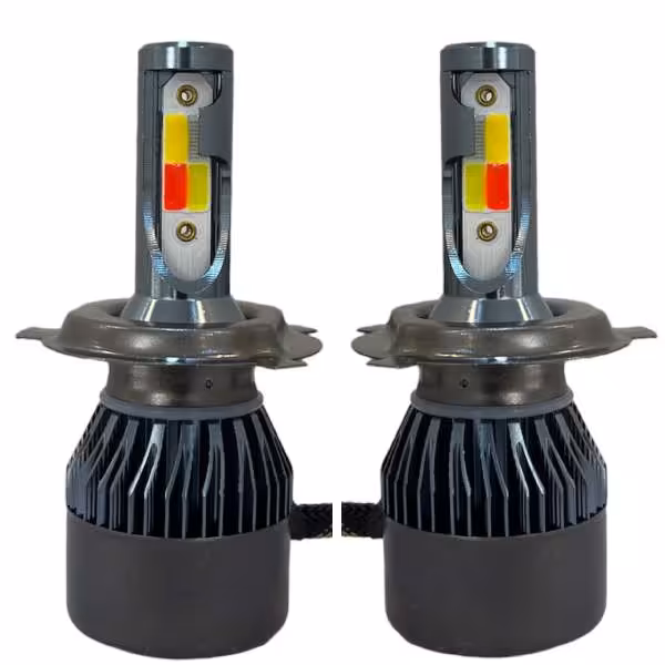 هدلایت دو طرفه لنزو تک پرو پنج حالته پایه H4 (سه فیش دو کنتاکت)