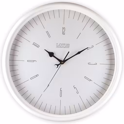 ساعت دیواری چوبی لوتوس مدل PEARLAND کد W-251 رنگ WH
