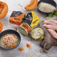کنسرو مخصوص گربه نوول با طعم مرغ و کدو حلوائی