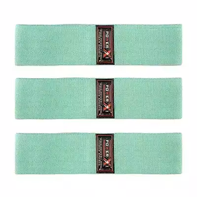 ست کش بدنسازی پیلاتس پاور ایکس لوپ پارچه ای بسته سه عددی BRS|سبز