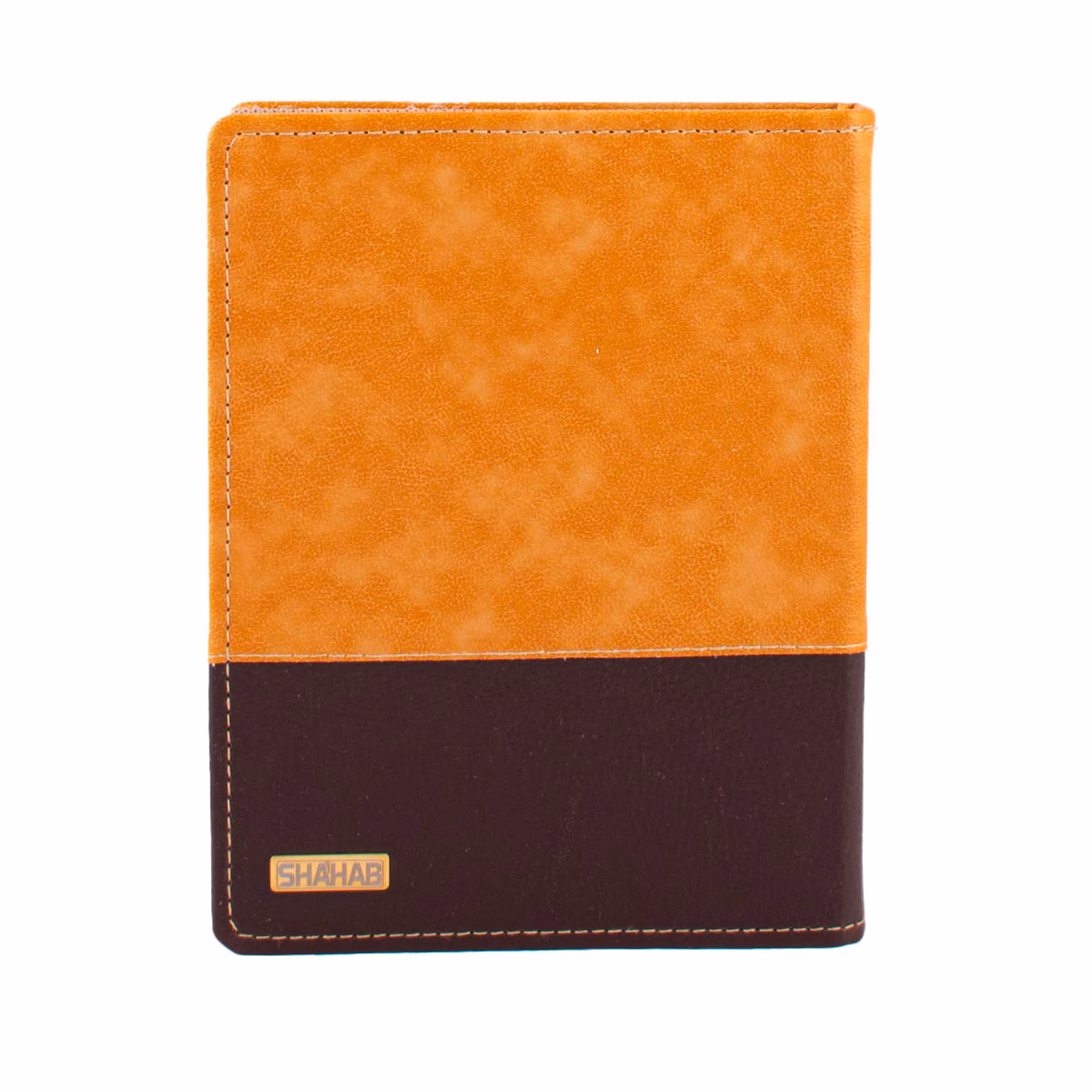 کلاسور مدل دو تکّه چرمی 20 حلقه عسلی کد L1390