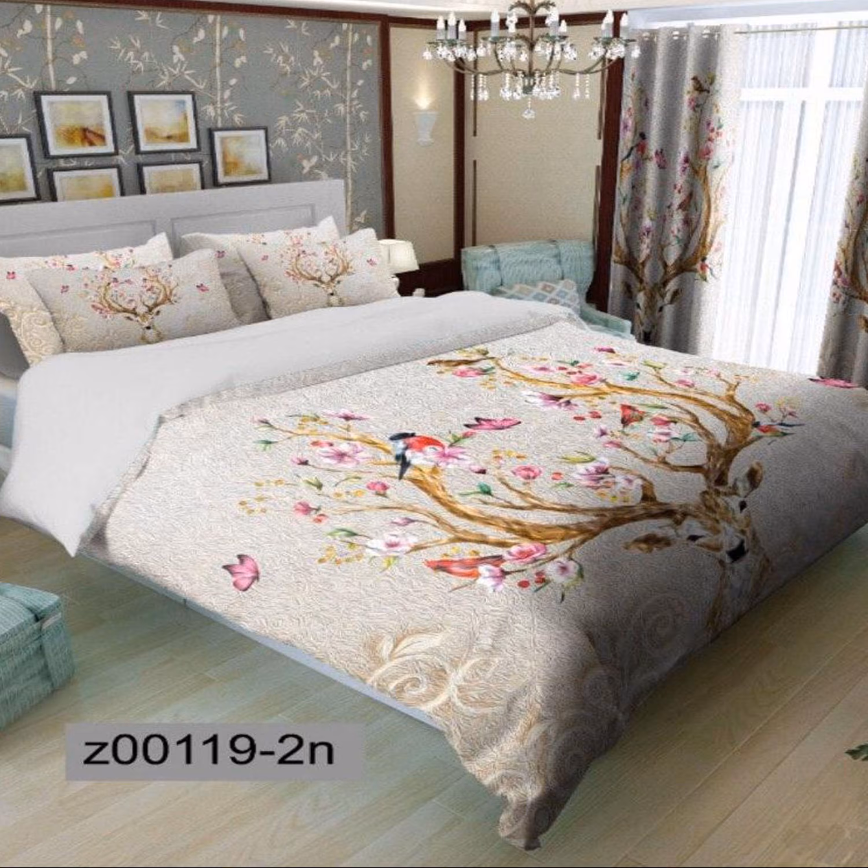 سرویس روتختی 1 نفره تنسل چاپی برندترک لند (Turk Land)  کد z 119