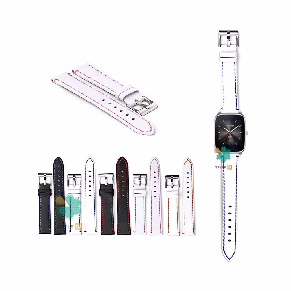 بند چرم ساعت ایسوس Zenwatch 2 WI501Q مدل دوخت رنگی