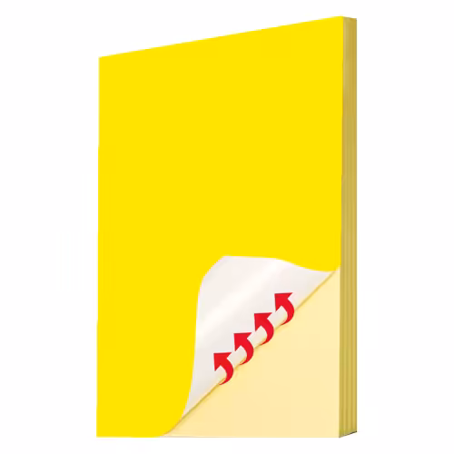 کاغذ آ4 رنگی پشت چسبدار بسته 100 برگی