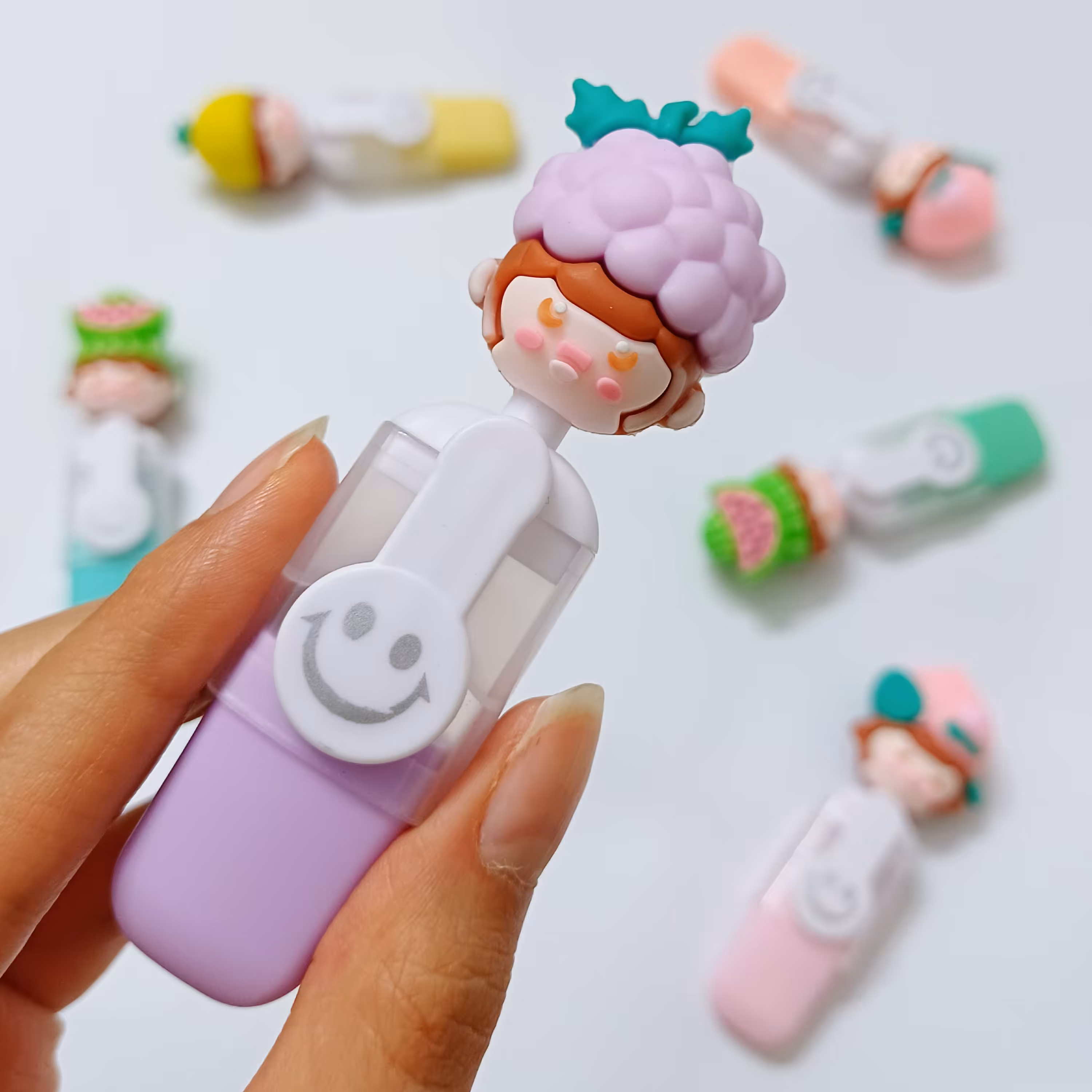 هایلایتر فانتزی میوه ای انگور وارداتی رنگ پاستلی