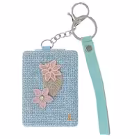 آینه مستطیلی جیبی (آرایشی) فانتزی پارچه ای آبی طرح گل 075