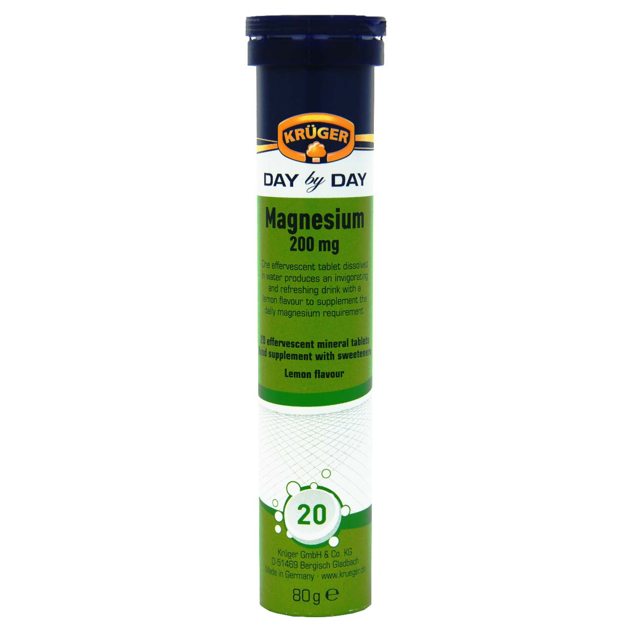 قرص جوشان منیزیم 200mg لیمویی کروگر - kruger