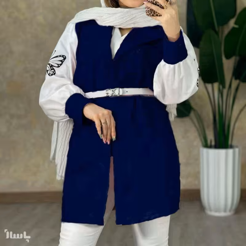 مانتو جنس کرپ اسکاچی فری سایز