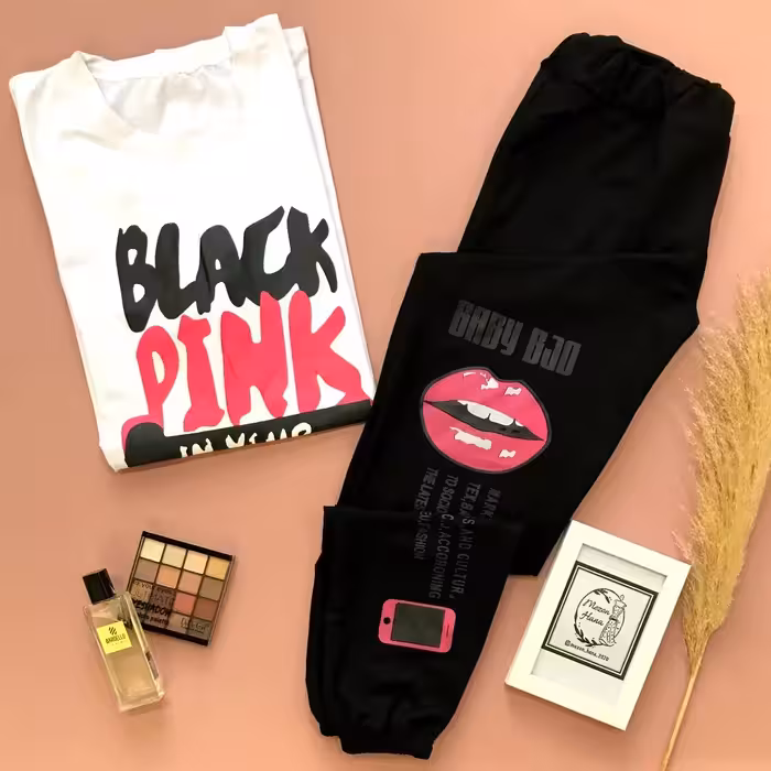 ست تیشرت شلوار لش فری سایز مناسب 36تا 44